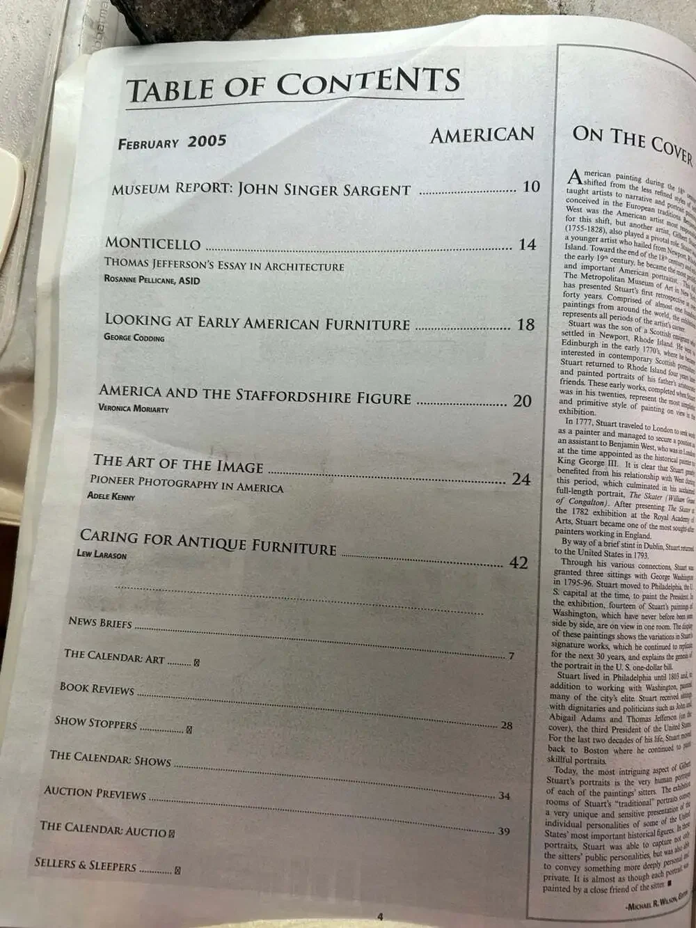 The Antiquer American Fine Art Magazine Feb 2005 Edition